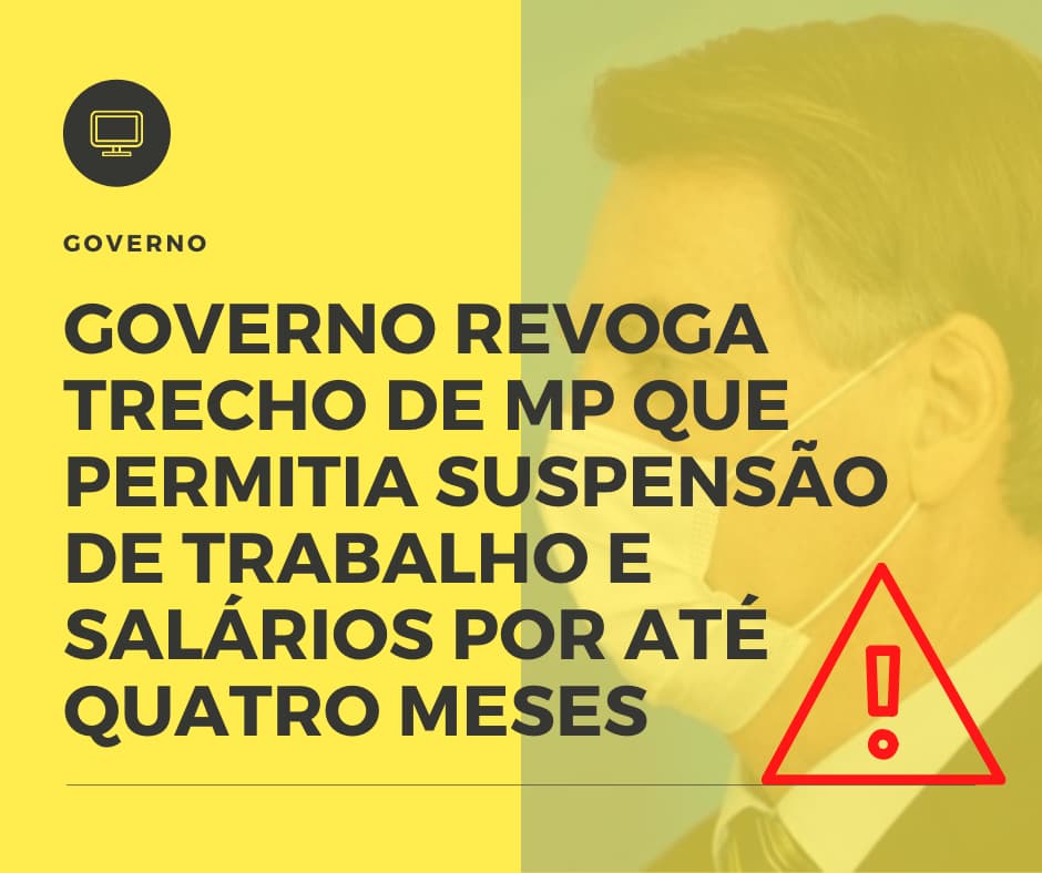 Governo Revoga Trecho De Mp Que Permitia Suspensão De Trabalho E Salários Por Até Quatro Meses Prime Cont - Escritório de Contabilidade em Caxias do Sul | Prime Cont