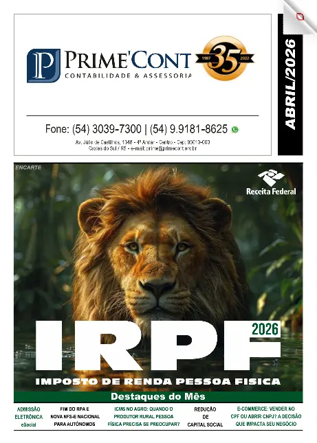 Prime Cont Notícias Abril - Escritório de Contabilidade em Caxias do Sul | Prime Cont